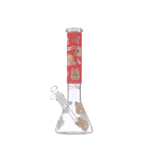 14″ 4mm Glass Beaker Bong - Kitty