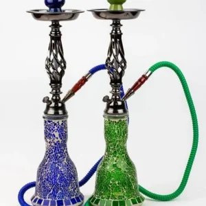 20" 1 hose Twisted wrought metal Hookah