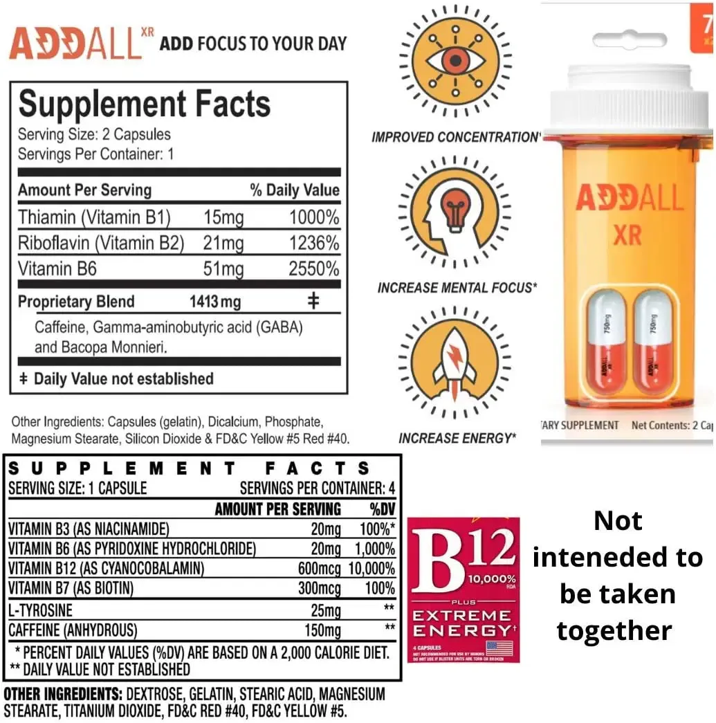 Addall XR Brain Boost Supplement 750mg - Image 2