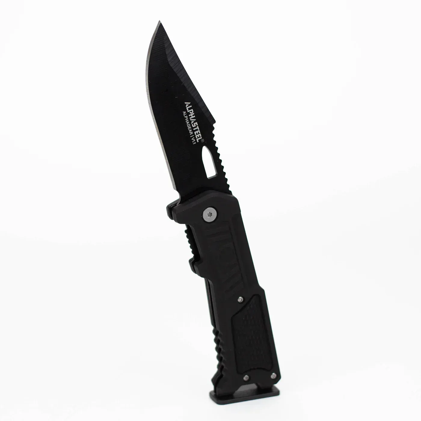 ALPHASTEEL - 8" Hunting Knife - Black Star Fold