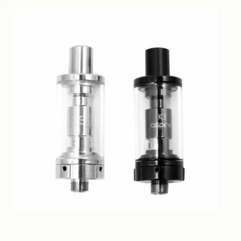 Authentic Aspire K3 Clearomizer Tank 2ML Silver & Black TPD Compliant