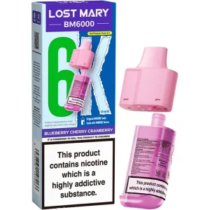 Blueberry cherry cranberry Lost Mary BM6000 pod & refill 12ml