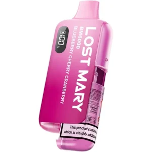 Blueberry cherry cranberry Lost Mary BM6000 pod vape kit 12ml
