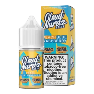 Cloud Nurdz TFN Salt Eliquid 30mL – Peach Blue Raspberry –