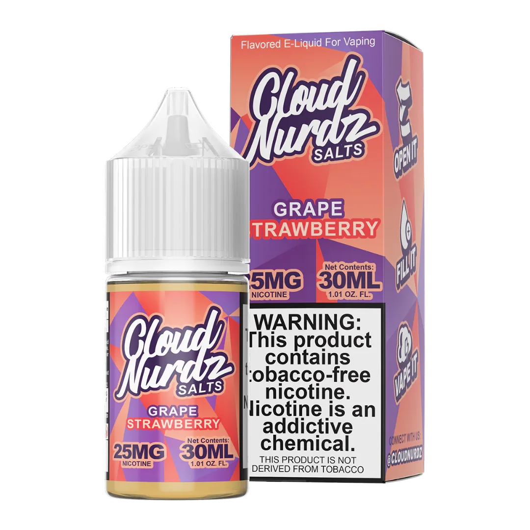 Cloud Nurdz TFN Salt Eliquid 30mL – Strawberry Grape –