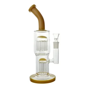 Colored Double Barrel Bong - 12in