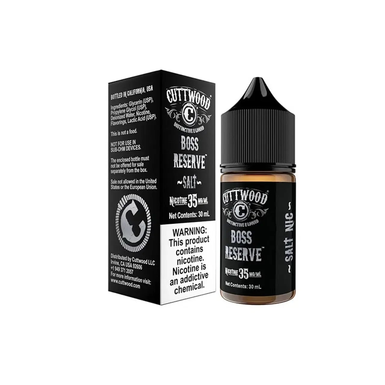 Cuttwood Salts Boss Reserve Vape e-Liquid 30mL