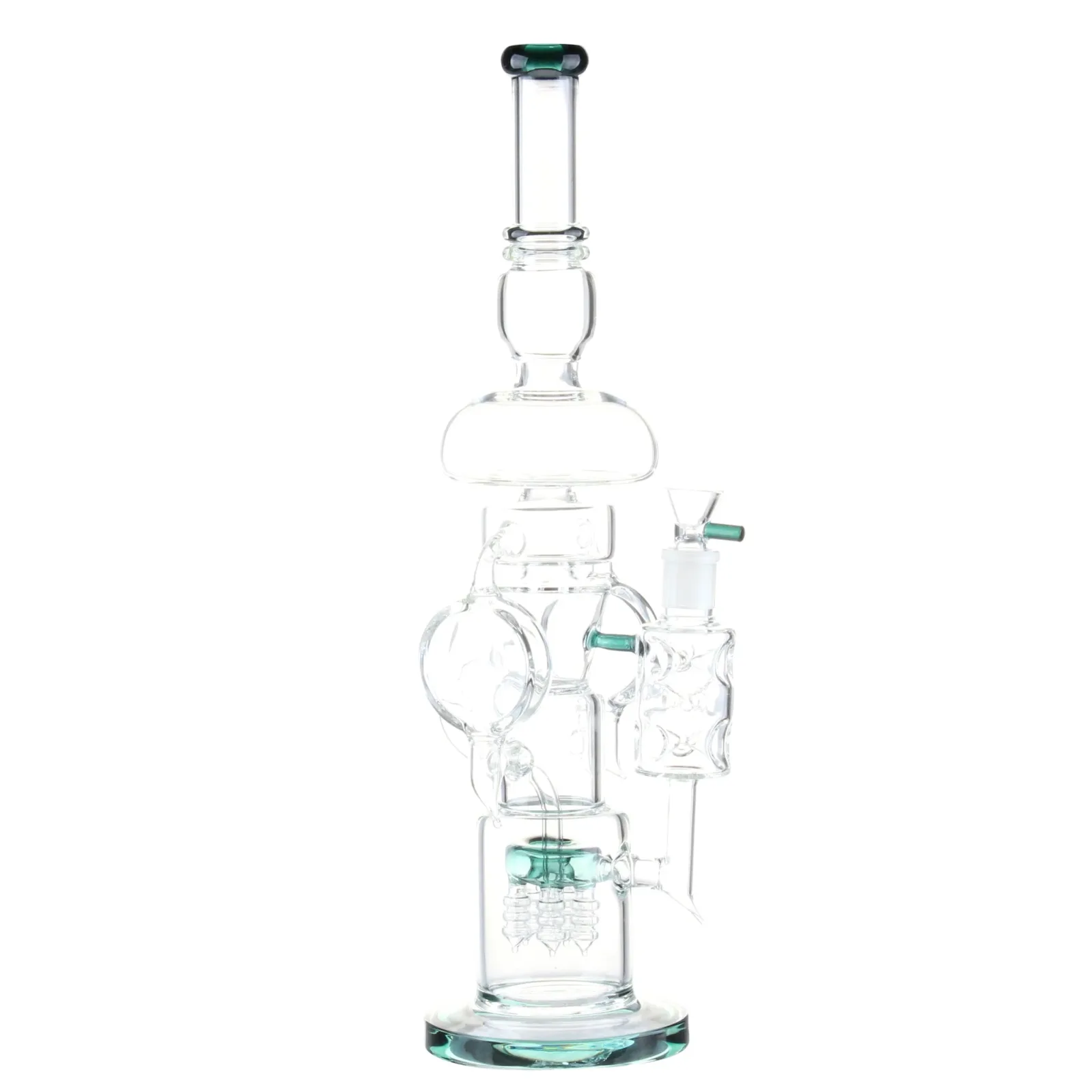 Cylindrical Funnel Perc Bong - 19in