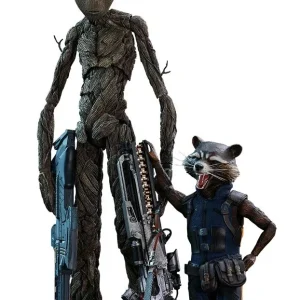 Hot Toys Movie Masterpiece 1/6 Scale Groot & Rocket Figure Avengers Infinity War