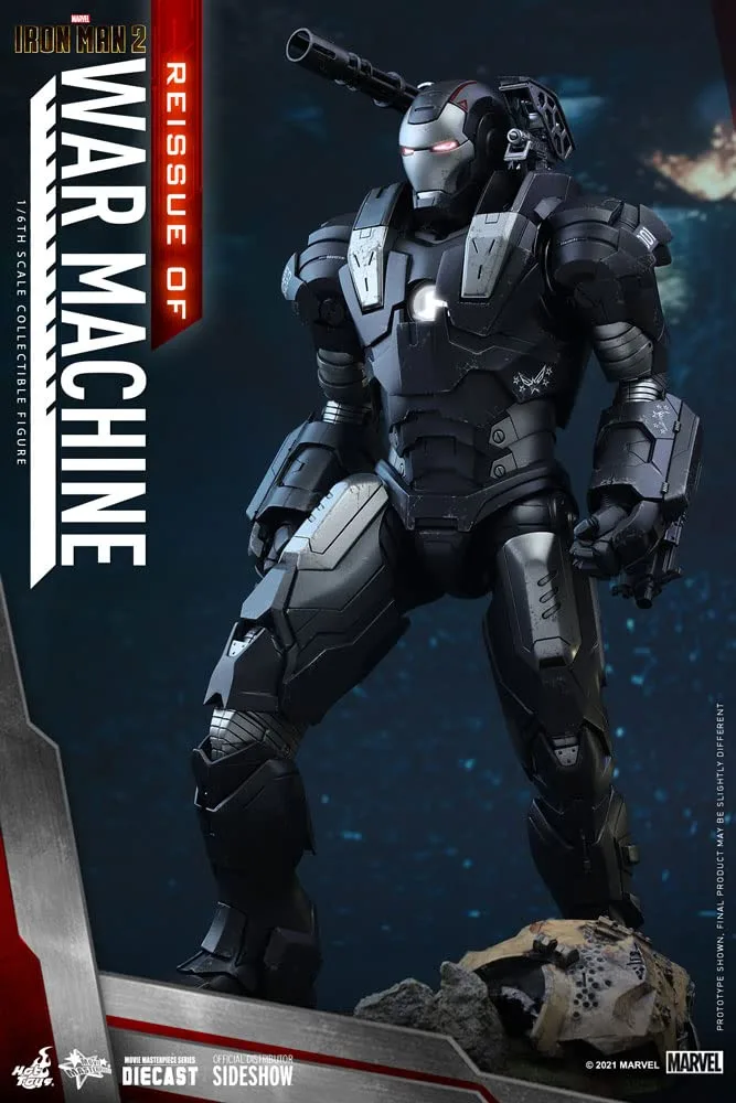 Hot Toys Movie Masterpiece Iron Man 2 War Machine 1/6 Scale Silver Figure - Image 2