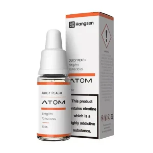 Juicy Peach Hangsen E-Liquid Bundle 10x10ml, 70/30 PG/VG, 3,6/12/18mg