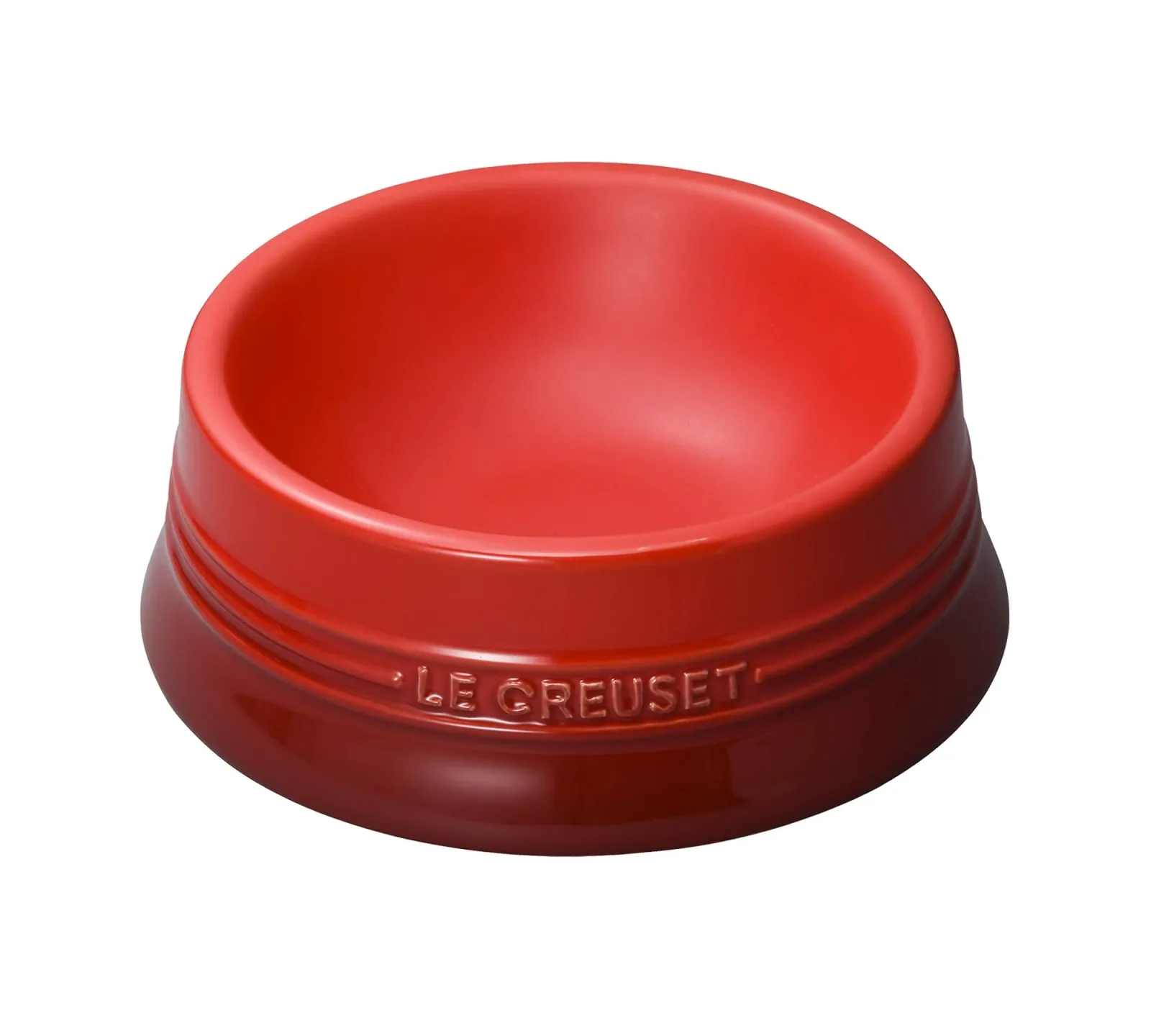 Le Creuset Pet Bowl M Cherry Red Stain Resistant Microwave Safe Japan