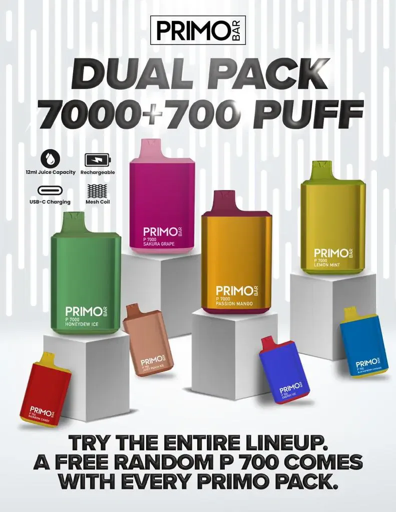 Primo Bar 7000 Puff Disposable Vape 14mL 5.0%