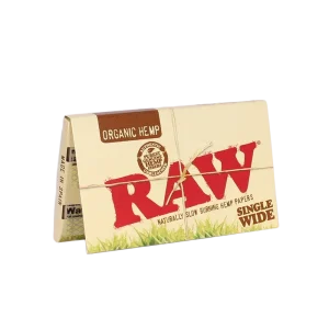 RAW- ORGANIC HEMP- SINGLE WIDE PAPERS