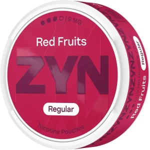 Red fruits ZYN regular nicotine pouches 21 pack