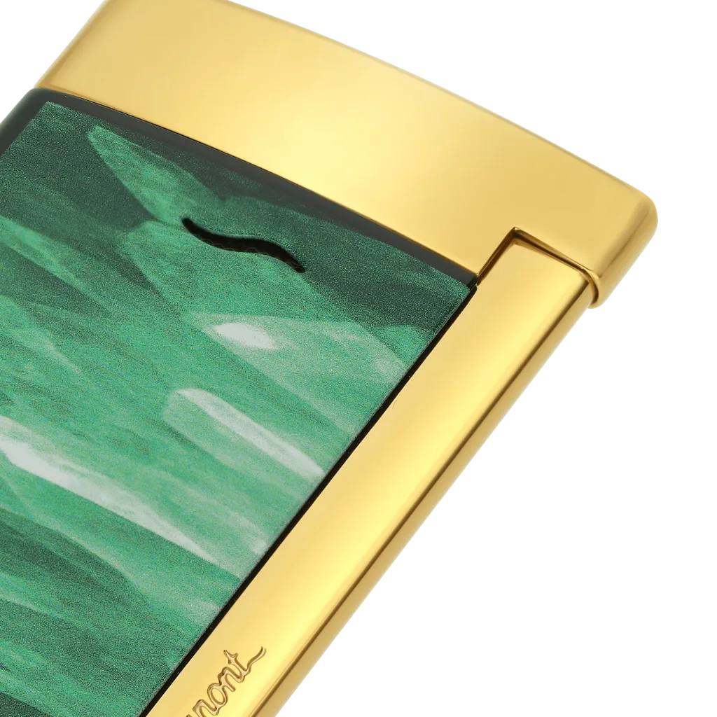 S.T. Dupont Slim 7 Géode Lacquered Lighter – Green - Image 2