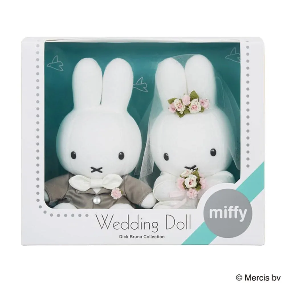 Sekiguchi Miffy Wedding Doll Set Western Style Plush Toy for Anniversary