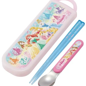 Skater Disney Princess 22 Antibacterial Chopsticks and Spoon Set