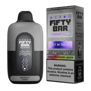 Sour Strawberry Melon - Fifty Bar Midnight Series 20k Disposable Vape
