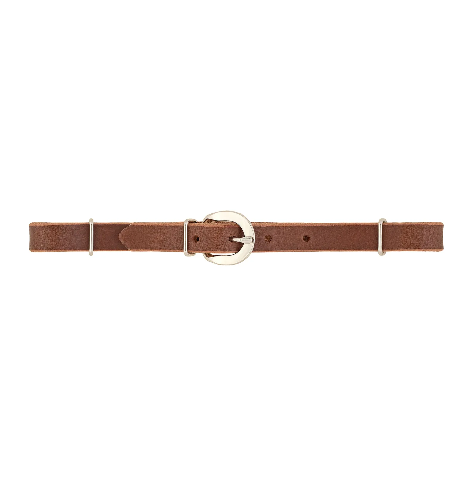 Straight Bridle Leather Curb Strap, Rich Brown