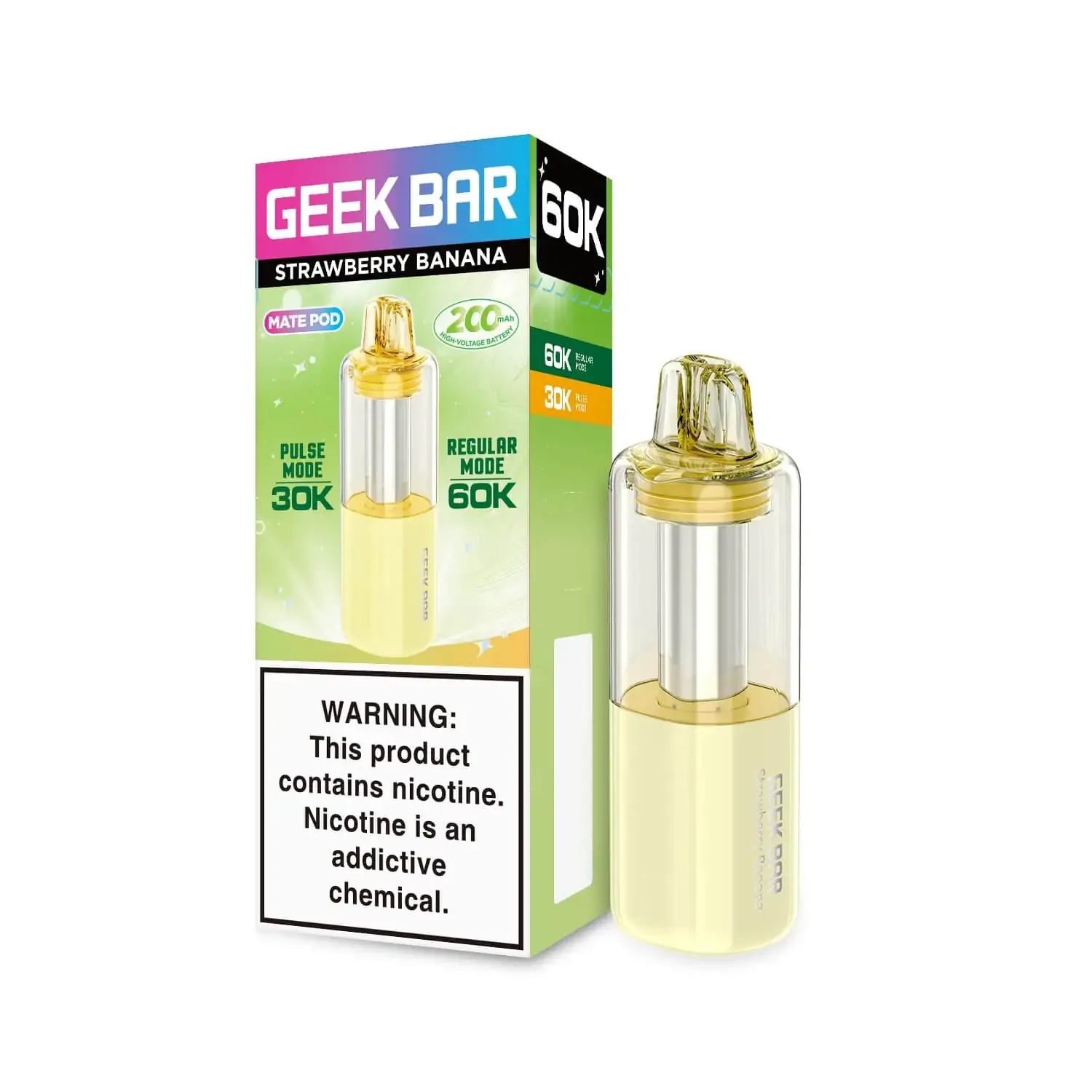 Strawberry Banana - Geek Bar Mate 60k Disposable Vape Pod