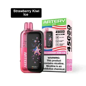 Strawberry Kiwi Ice - Artery Vapor CT3 Clearo 45k Disposable Vape