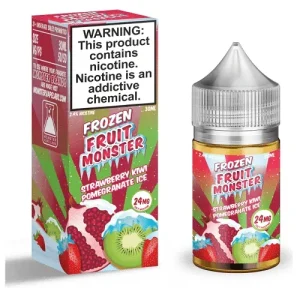 Strawberry Kiwi Pomegranate Ice 30ml Nic Salt Vape Juice - Frozen Fruit Monster - 24MG