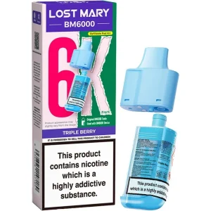 Triple berry Lost Mary BM6000 pod & refill 12ml