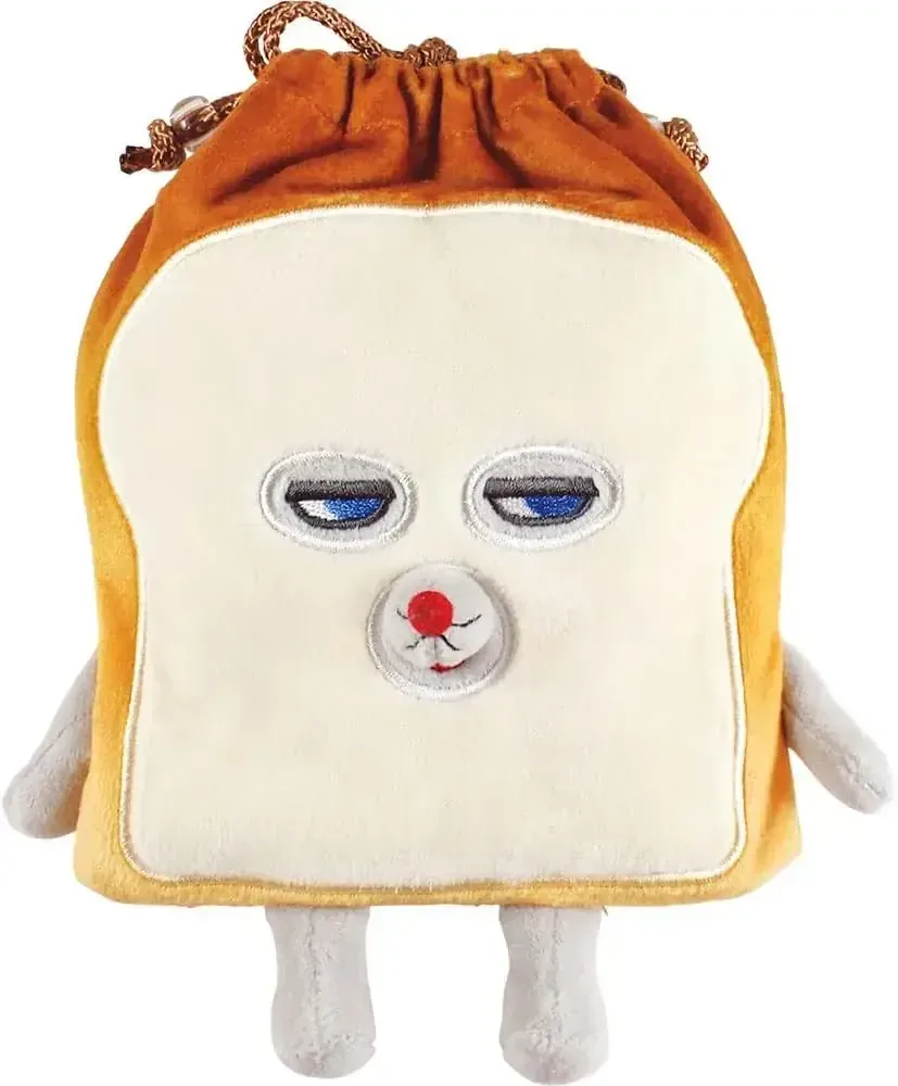 T'S Factory Bread Thief Plush Drawstring Bag Small Organizer
