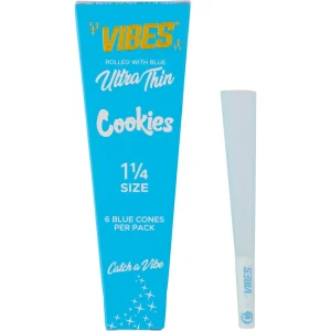 VIBES X COOKIES 1-1/4 CONES 1PK-6CT ULTRA THIN