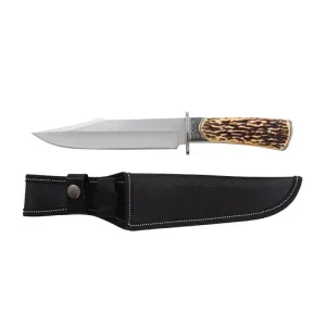Xtreme - 12″ Ironhowl Stag Grip Hunting Knife