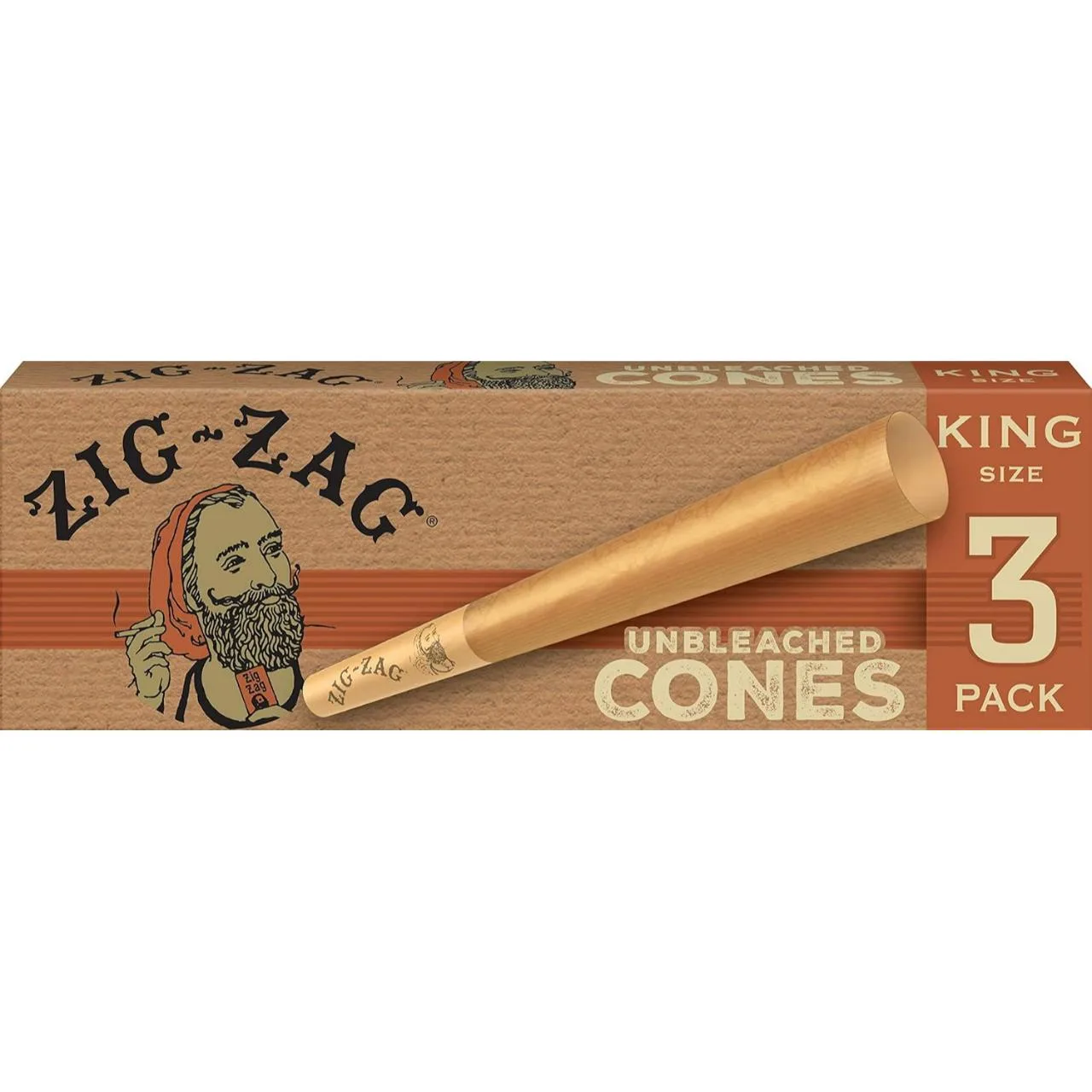 Zig Zag Cones King Size 1PK-3CT