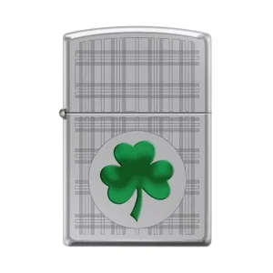 Zippo Lighter - Plaid Shamrock